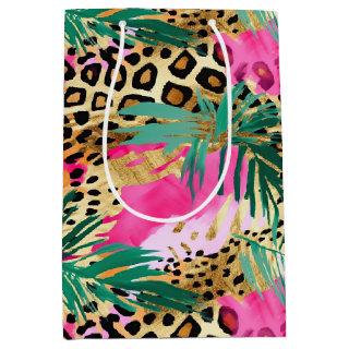 Pink Safari Animals' Fur Prints Patterns Fun Medium Gift Bag