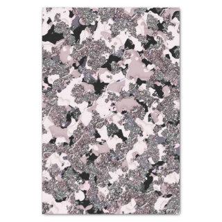 Pink Silver & Black Beauty Spill Glam Gloss Girly Tissue Paper