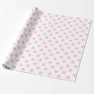Pink stars pattern on white