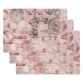 Pink Steampunk Clocks and Watches  Sheets