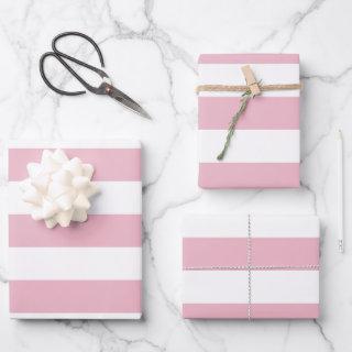 Pink Stripes, White Stripes, Striped Pattern  Sheets