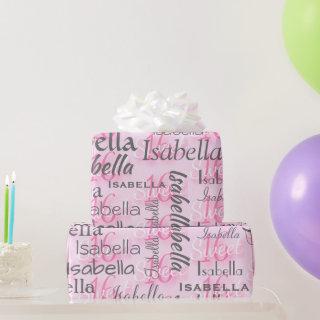 Pink Sweet 16 Personalize Name