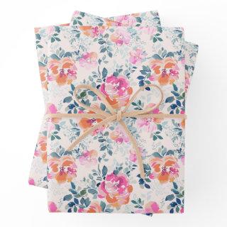 Pink & Teal Floral Pattern  Sheets