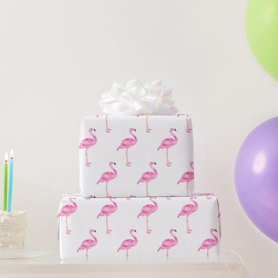 Pink Tropical Flamingo Cute Birthday Party