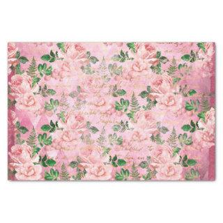 Pink Vintage French Floral Tissue Paper