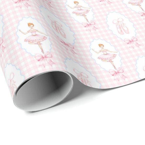 Pink Watercolor Nutcracker Christmas Wrapping Pape