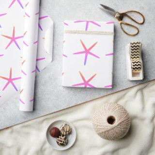 Pink White Starfish Pattern Christmas Holiday 2022