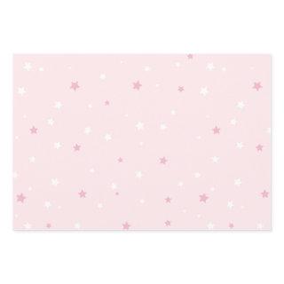Pink White Stars Pattern   Sheets