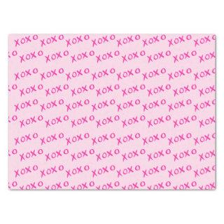 Pink XOXO hugs and kisses repeat Valentine's day Tissue Paper