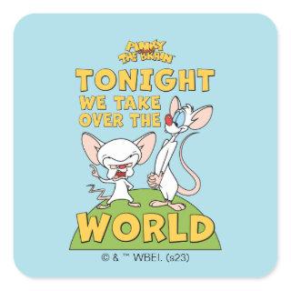 Pinky and the Brain | Take Over The World Square Sticker