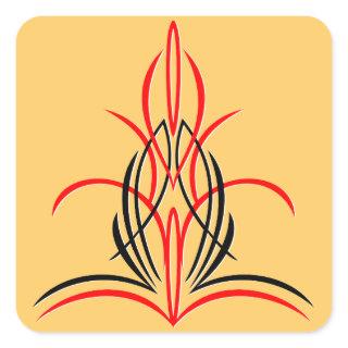 Pinstripe Square Sticker