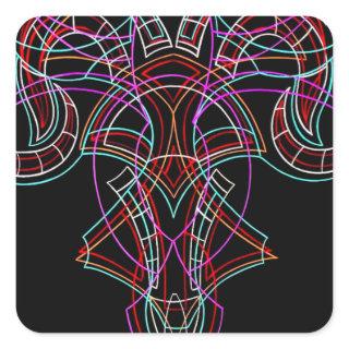 Pinstriping Square Sticker