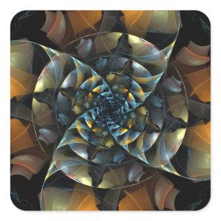 Pinwheel Abstract Art Square Sticker