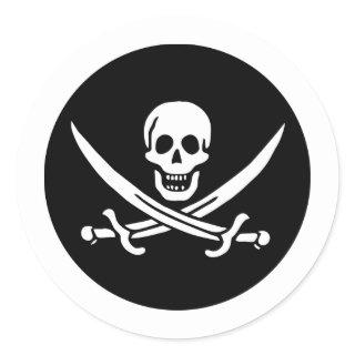 Pirate Flag Classic Round Sticker