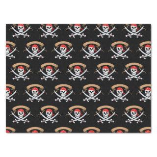 Pirate Jolly Roger birthday party Tissue Paper