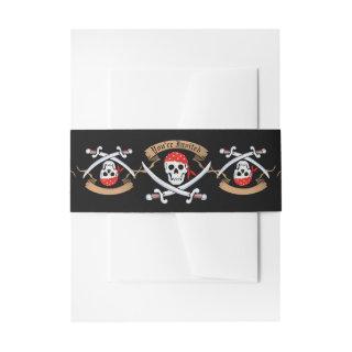Pirate Jolly Roger Invitation Belly Band