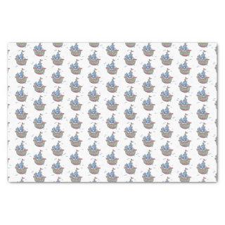 Pirate Ship Jolly Roger Skull and Crossbones Tissue Paper