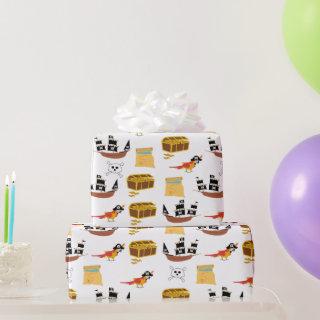 Pirate Ship Treasure Chest Theme Pattern