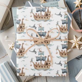 Pirate Ship with Animals Kids Party   Sheets