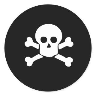 Pirate skull and cross bones sticker for kids
