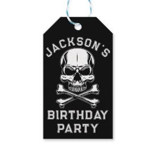 Pirate theme Party Adult Ship's Skull  Black  Gift Tags