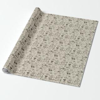 Pirate theme: vintage nautical pattern.