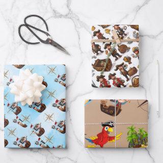 Pirate Themed  Flat Sheet Set of 3