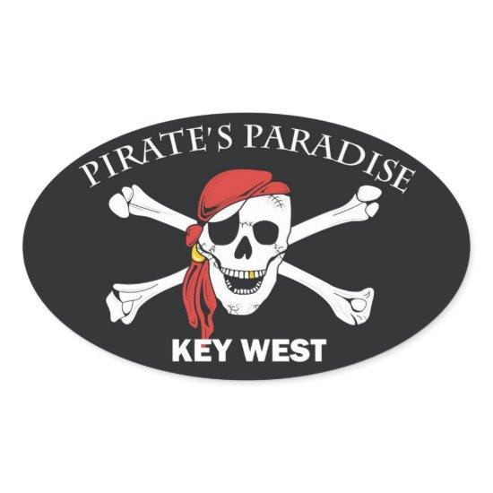 Pirates Paradise Oval Sticker