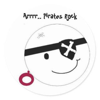 Pirates Rock Classic Round Sticker