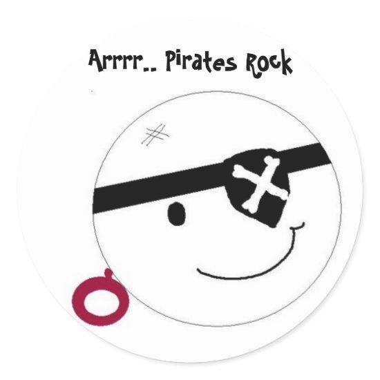 Pirates Rock Classic Round Sticker