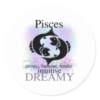 Pisces About You Classic Round Sticker