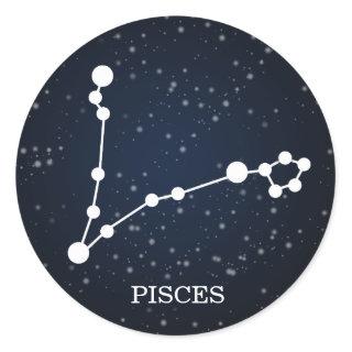 Pisces Constellation Design Classic Round Sticker