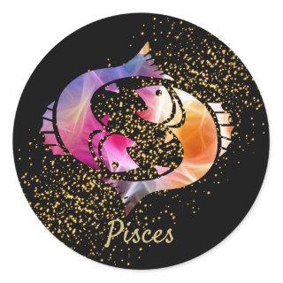 Pisces - Zodiac Sign Classic Round Sticker