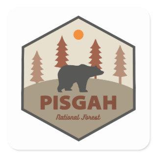 Pisgah National Forest Bear Square Sticker