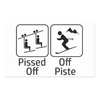 Pissed Off Off Piste Rectangular Sticker