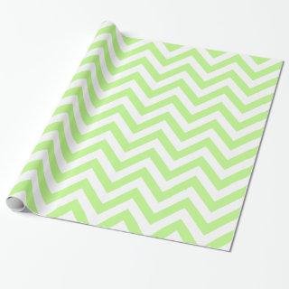 Pistachio Green White XL Chevron ZigZag Pattern