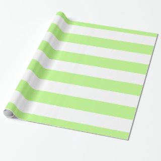 Pistachio Green, White XL Stripes Pattern
