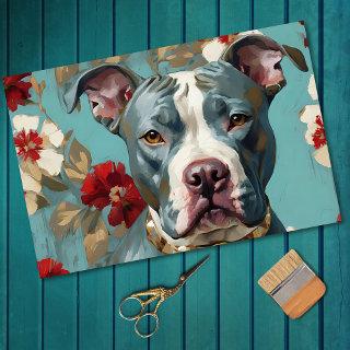 Pit Bull  Decoupage Tissue Paper