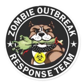 Pit Bull Zombie Outbreak Response Team Sticker