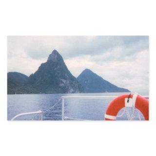 Pitons from the Sea Sticker