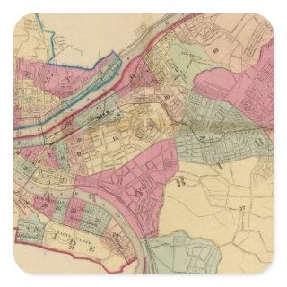 Pittsburgh and Allegheny Square Sticker