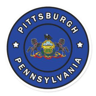 Pittsburgh Pennsylvania Classic Round Sticker