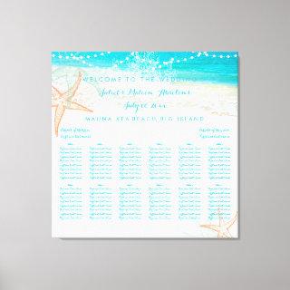 PixDezines beach/wedding seating chart Canvas Print