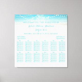 PixDezines Chandelier/Beach/Seating Chart Canvas Print
