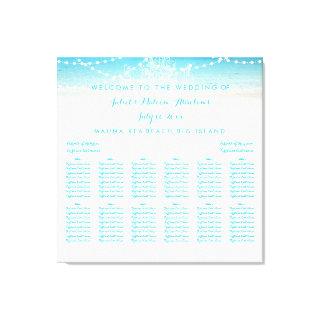 PixDezines Chandelier/Beach/Seating Chart Canvas Print