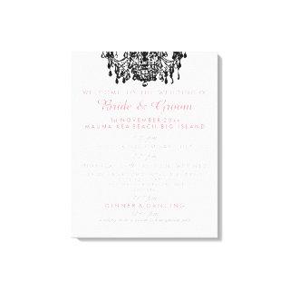 PixDezines chandelier wedding program Canvas Print