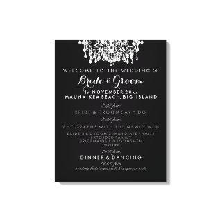 PixDezines chandelier wedding program Canvas Print