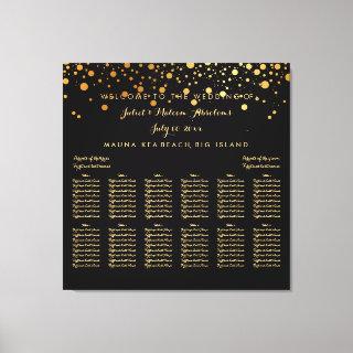 PixDezines dazzled gold/wedding seating chart Canvas Print