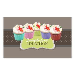 PixDezines diy colors, jelly bean cupcake Rectangular Sticker