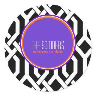PixDezines DIY colors, kew trellis Classic Round Sticker